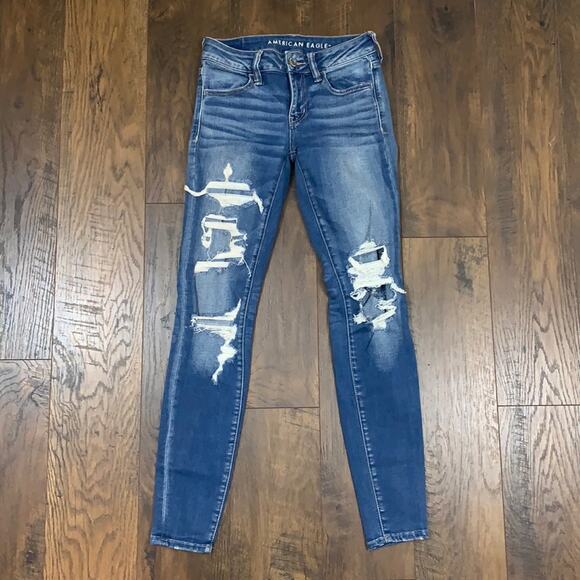 American Eagle Next Level Stretch Distress Jegging - Picture 1 of 5